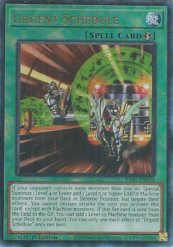 Urgent Schedule (Ultimate Rare) (RA05-EN064) - Ultimate Rare