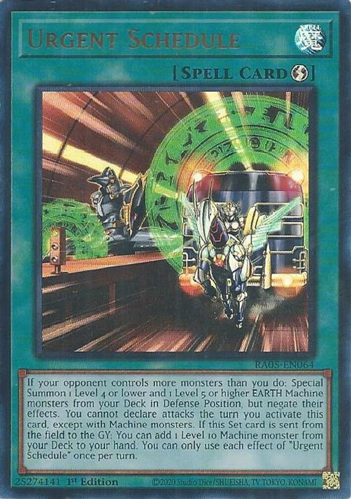 Urgent Schedule (Ultra Rare) (RA05-EN064) - Ultra Rare