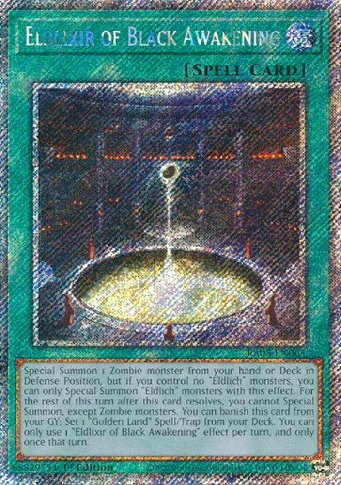 Eldlixir of Black Awakening (Platinum Secret Rare) (RA05-EN065) - Platinum Secret Rare