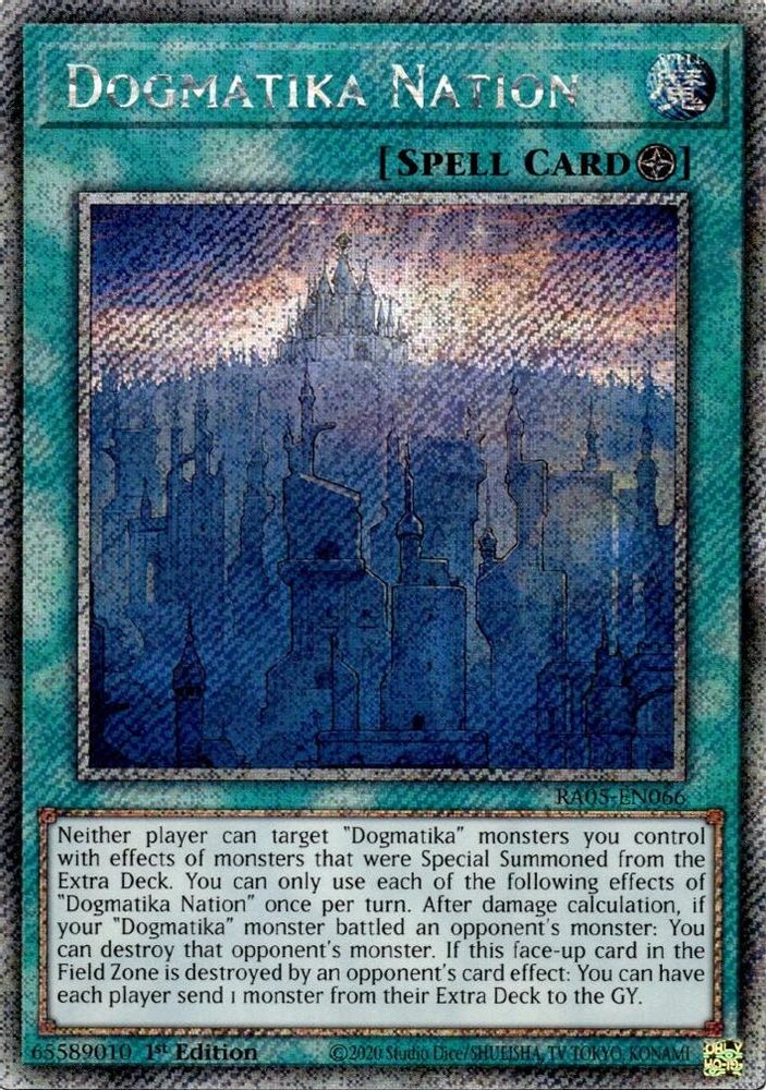 Dogmatika Nation (Platinum Secret Rare) (RA05-EN066) - Platinum Secret Rare