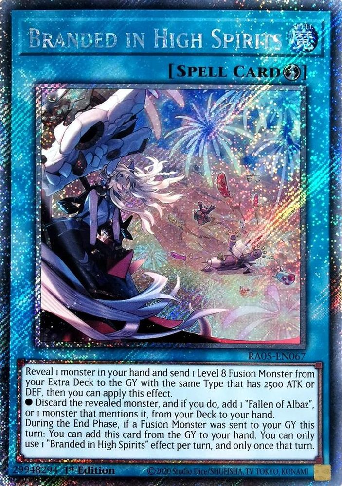 Branded in High Spirits (Platinum Secret Rare) (RA05-EN067) - Platinum Secret Rare
