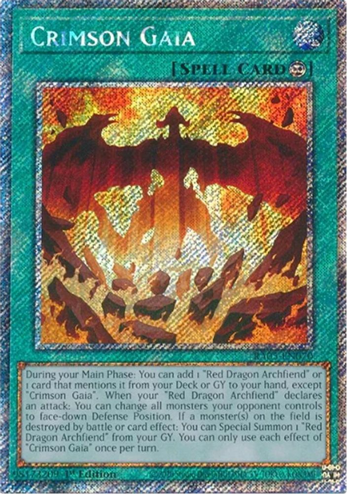 Crimson Gaia (Platinum Secret Rare) (RA05-EN070) - Platinum Secret Rare