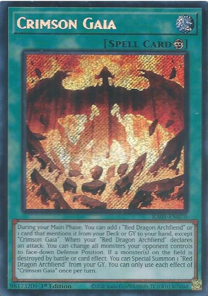 Crimson Gaia (Secret Rare) (RA05-EN070) - Secret Rare