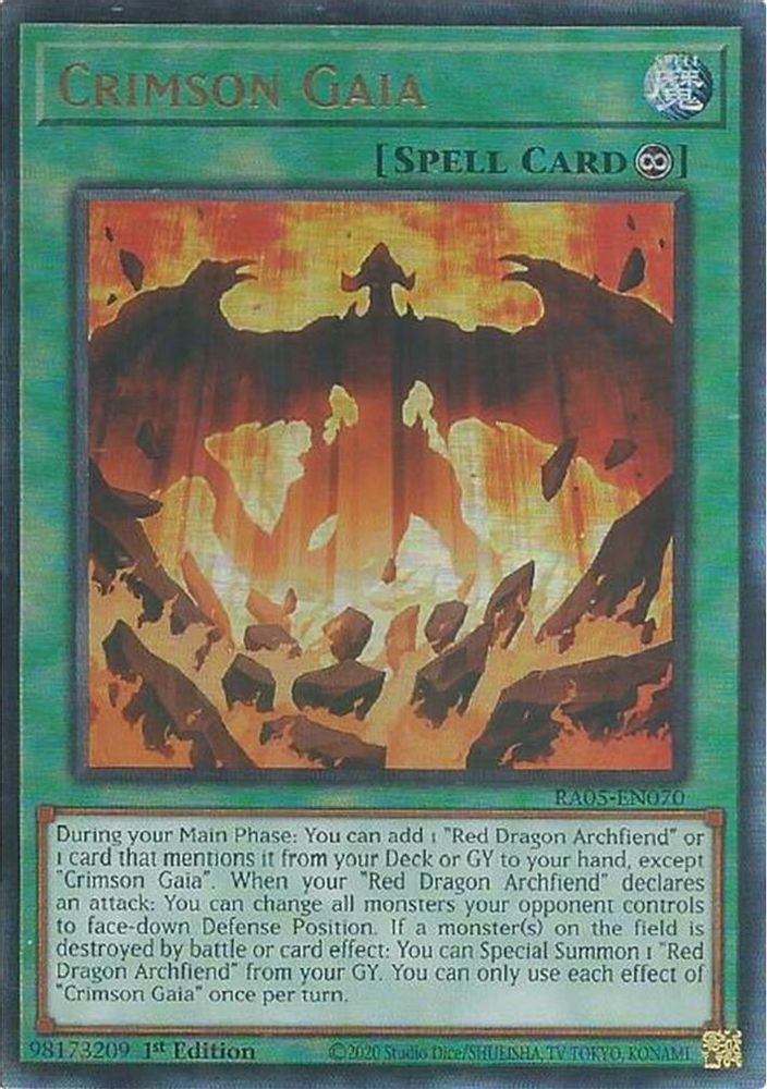 Crimson Gaia (Ultimate Rare) (RA05-EN070) - Ultimate Rare