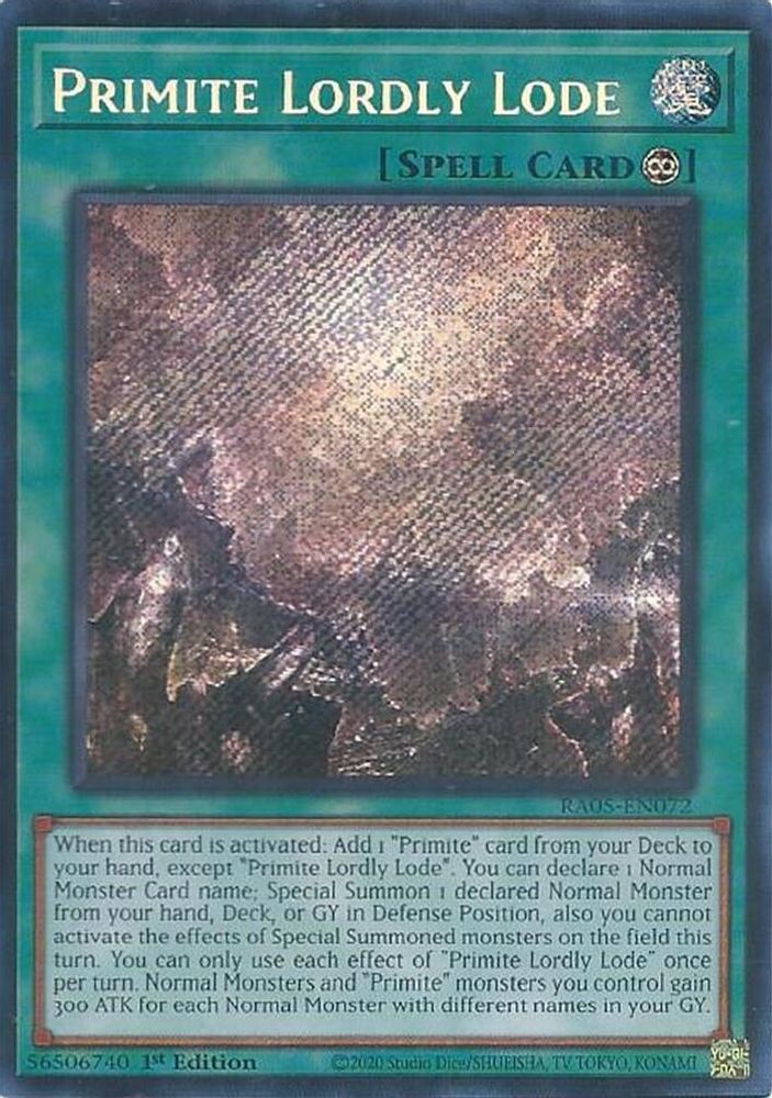 Primite Lordly Lode (Secret Rare) (RA05-EN072) - Secret Rare