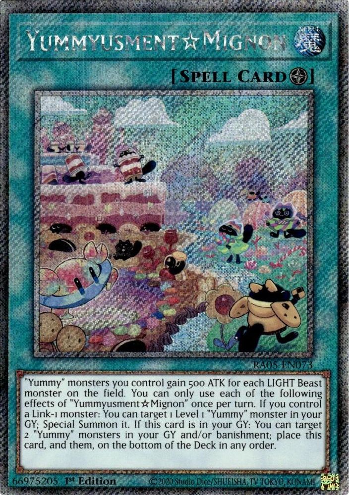 YummyusmentMignon (Platinum Secret Rare) (RA05-EN073) - Platinum Secret Rare
