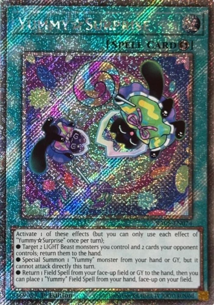 YummySurprise (Platinum Secret Rare) (RA05-EN074) - Platinum Secret Rare