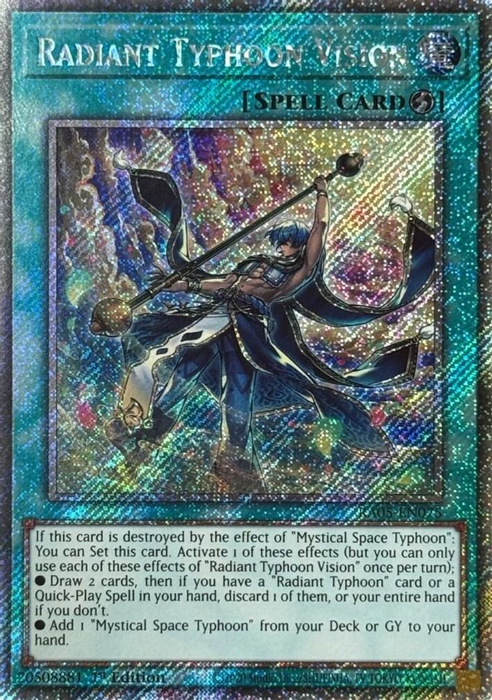 Radiant Typhoon Vision (Platinum Secret Rare) (RA05-EN075) - Platinum Secret Rare