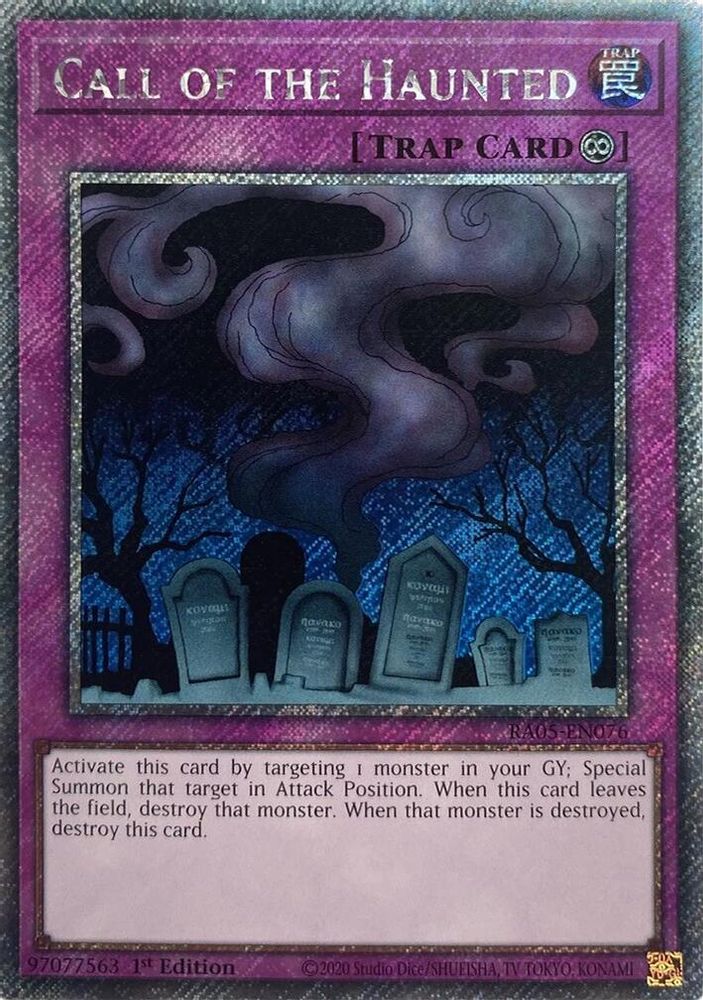Call of the Haunted (Platinum Secret Rare) (RA05-EN076) - Platinum Secret Rare