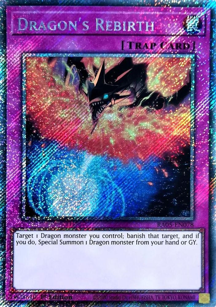 Dragon's Rebirth (Platinum Secret Rare) (RA05-EN078) - Platinum Secret Rare