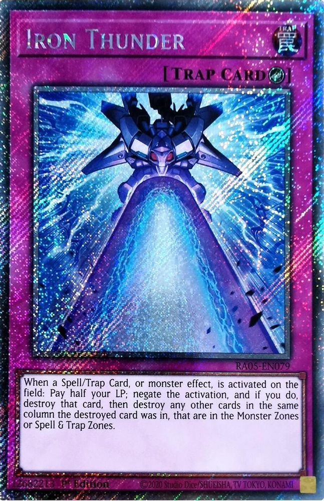 Iron Thunder (Platinum Secret Rare) (RA05-EN079) - Platinum Secret Rare