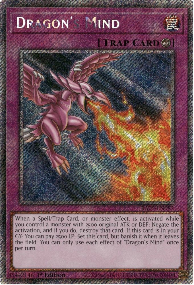 Dragon's Mind (Platinum Secret Rare) (RA05-EN082) - Platinum Secret Rare