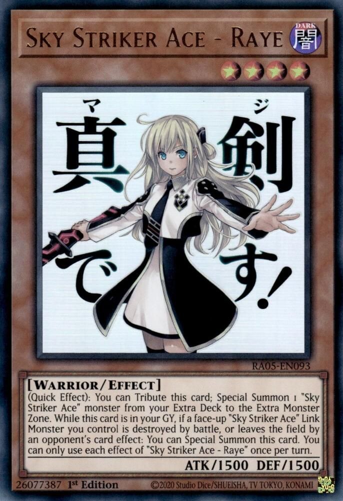 Sky Striker Ace - Raye (RA05-EN093) - Ultra Rare