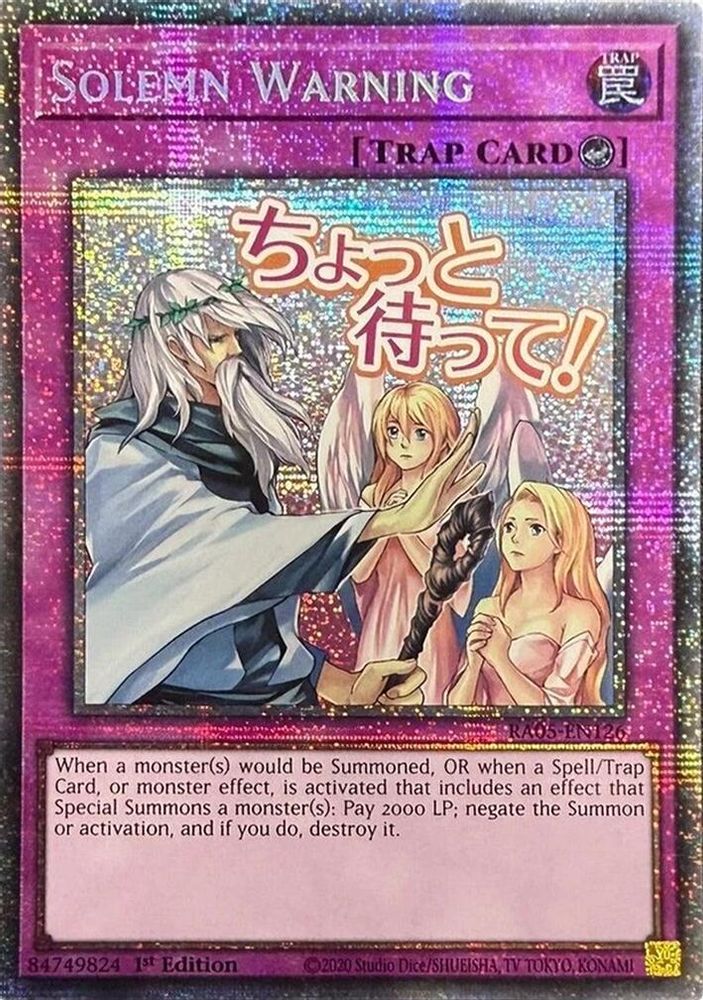 Solemn Warning (Starlight Rare) (RA05-EN126) - Starlight Rare