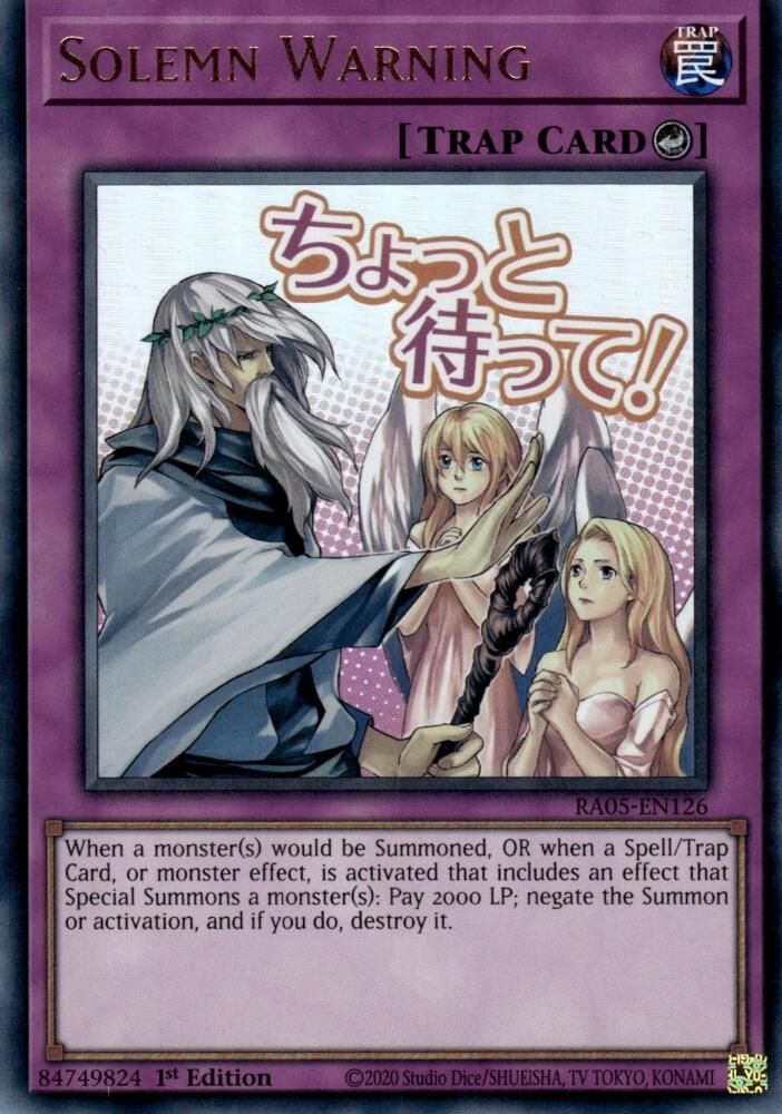 Solemn Warning (RA05-EN126) - Ultra Rare