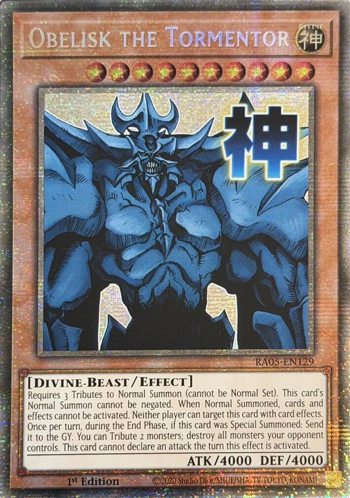 Obelisk the Tormentor (Starlight Rare) (RA05-EN129) - Starlight Rare