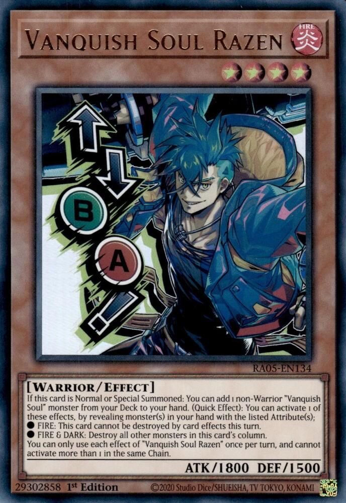 Vanquish Soul Razen (Stamp) (RA05-EN134) - Ultra Rare