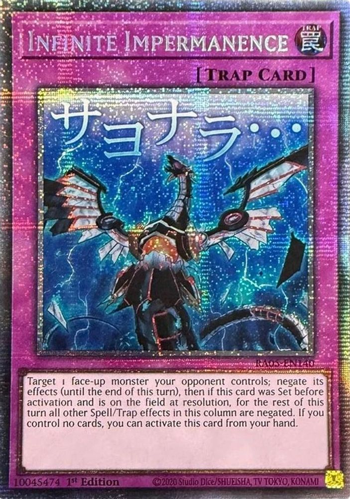 Infinite Impermanence (Starlight Rare) (RA05-EN140) - Starlight Rare