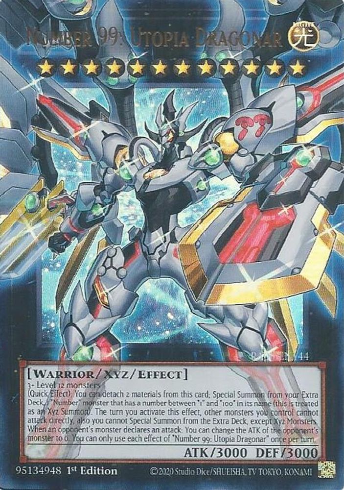 Number 99: Utopia Dragonar (RA05-EN144) - Ultra Rare