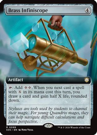 Brass Infiniscope (Extended Art) (SOC-099) - Commander: Secrets of Strixhaven