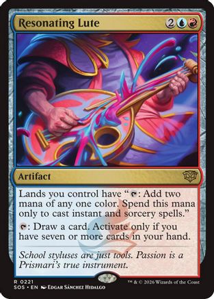 Resonating Lute (SOS-221) - Secrets of Strixhaven Foil