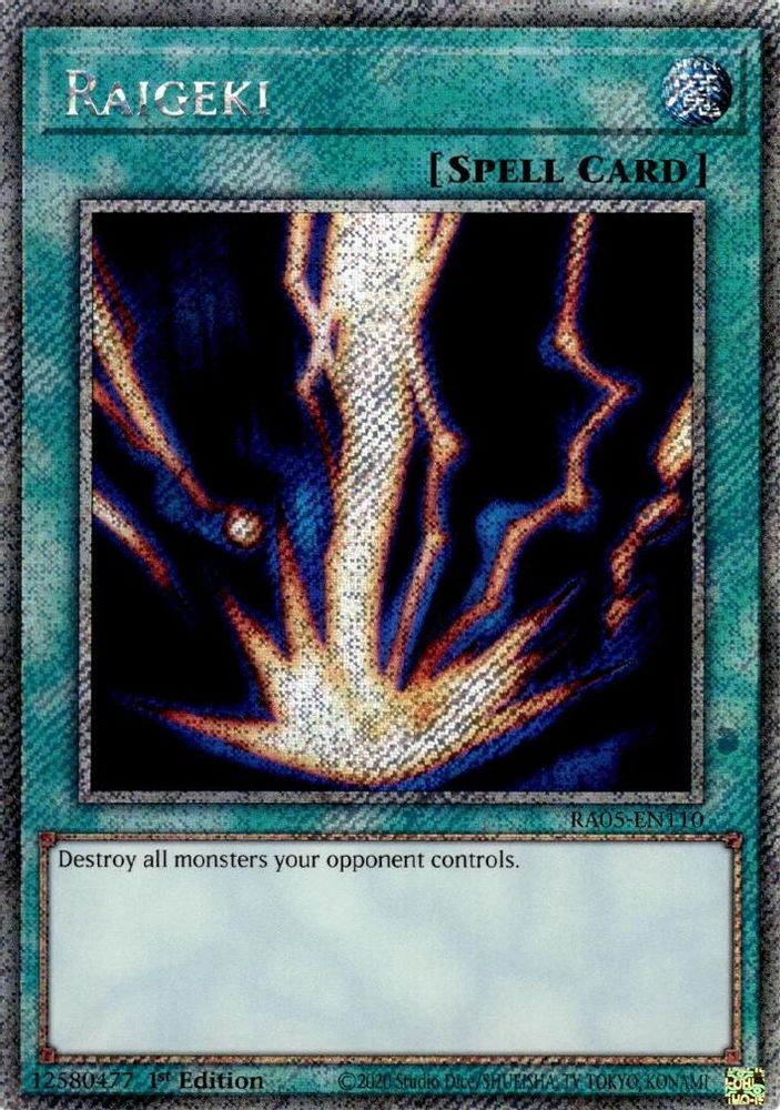 Raigeki (Platinum Secret Rare) (RA05-EN110) - Platinum Secret Rare
