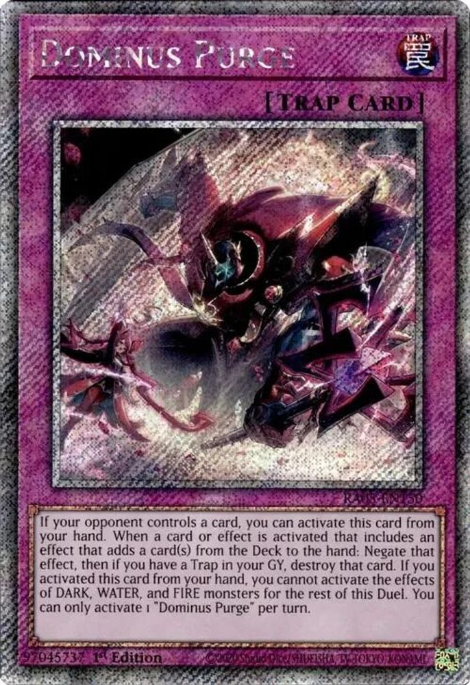 Dominus Purge (Platinum Secret Rare) (RA05-EN150) - Platinum Secret Rare