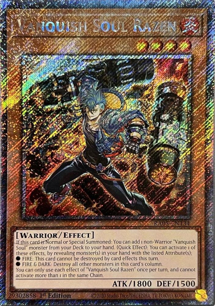 Vanquish Soul Razen (Platinum Secret Rare) (RA05-EN134) - Platinum Secret Rare