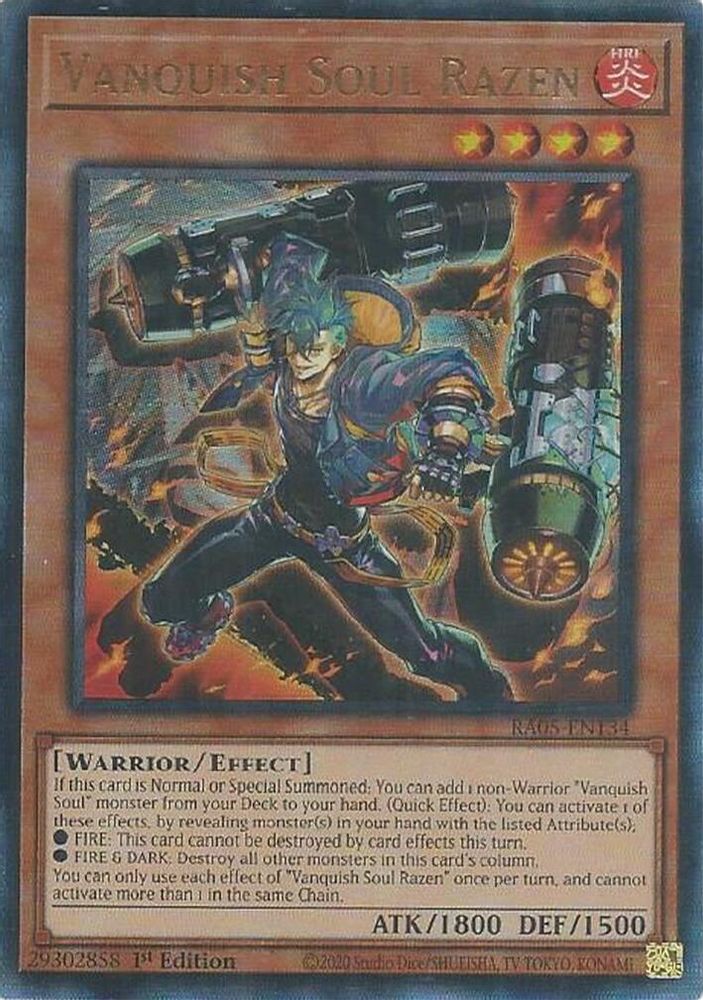 Vanquish Soul Razen (Ultimate Rare) (RA05-EN134) - Ultimate Rare