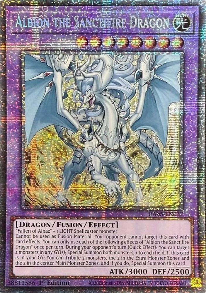 Albion the Sanctifire Dragon (Starlight Rare) (RA05-EN037) - Starlight Rare