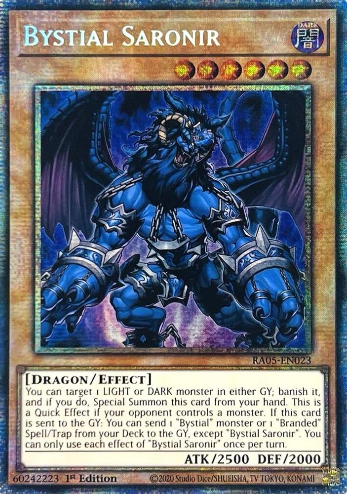 Bystial Saronir (Starlight Rare) (RA05-EN023) - Starlight Rare
