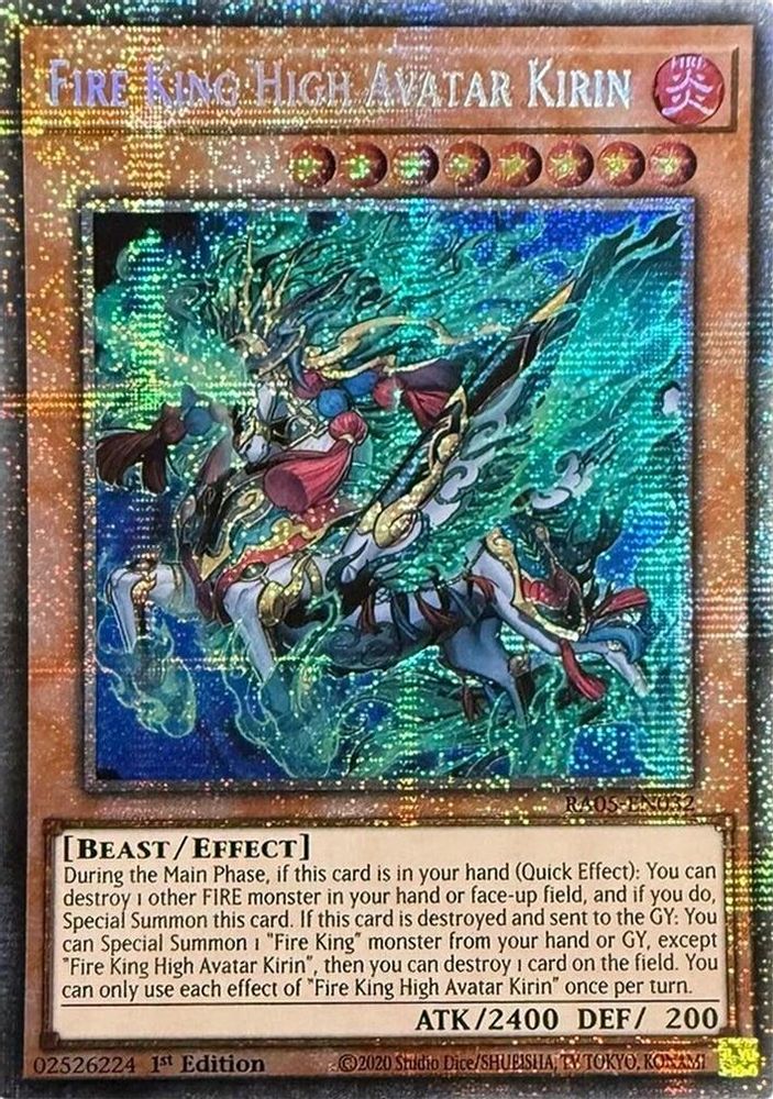 Fire King High Avatar Kirin (Starlight Rare) (RA05-EN032) - Starlight Rare