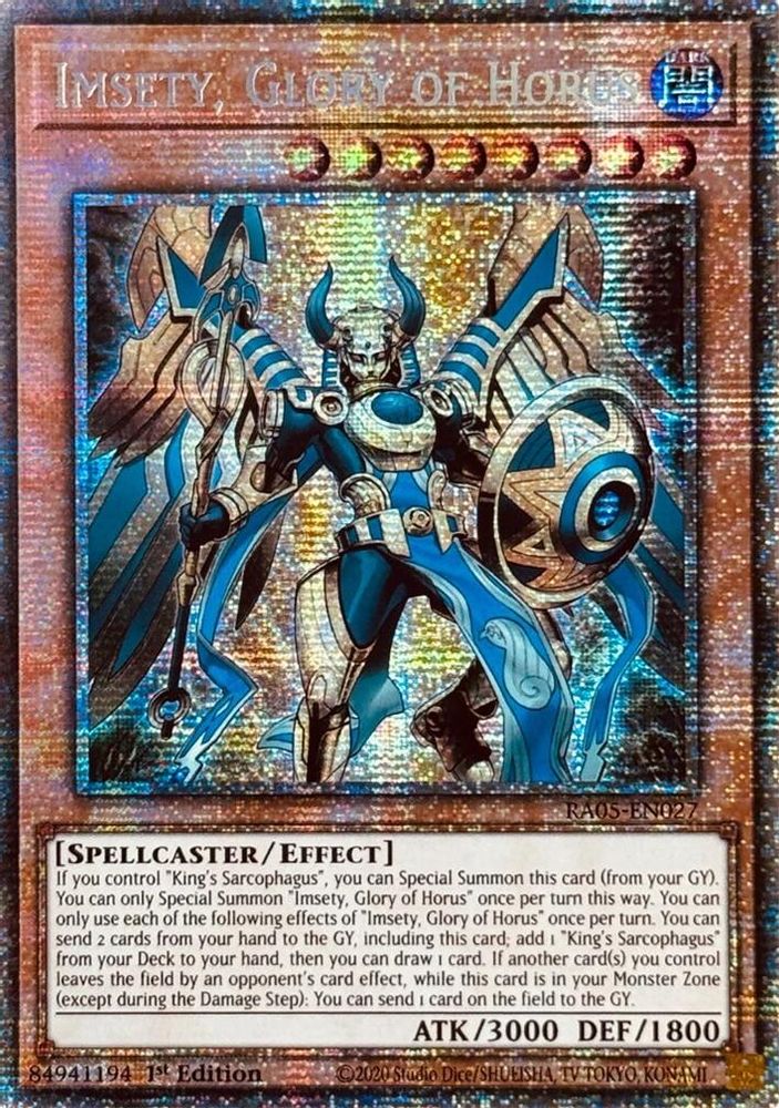 Imsety, Glory of Horus (Starlight Rare) (RA05-EN027) - Starlight Rare