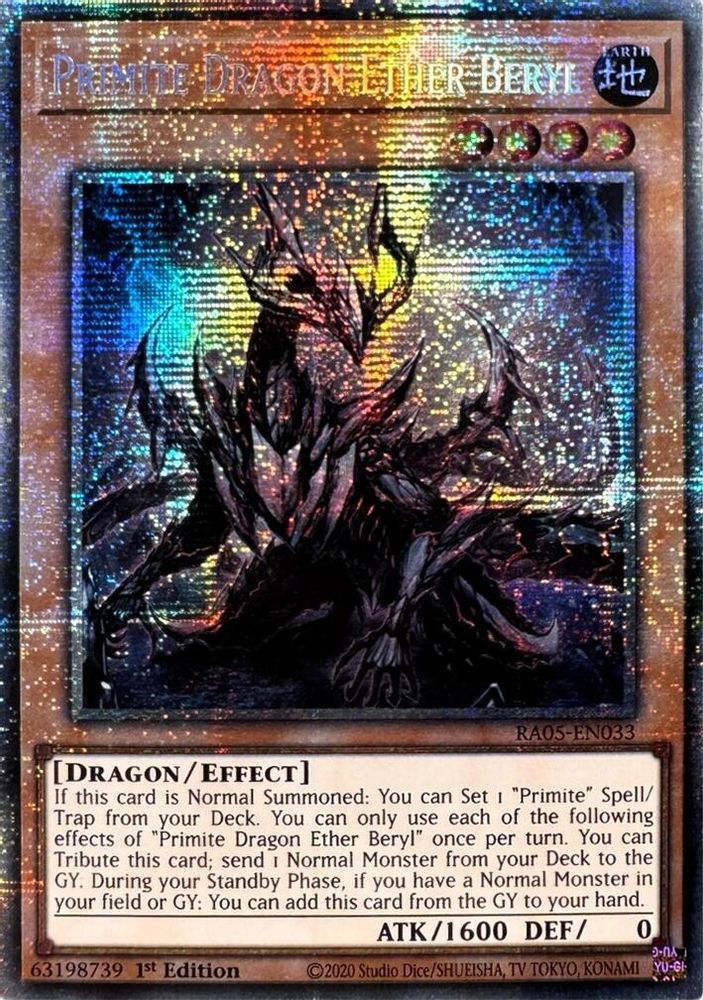 Primite Dragon Ether Beryl (Starlight Rare) (RA05-EN033) - Starlight Rare