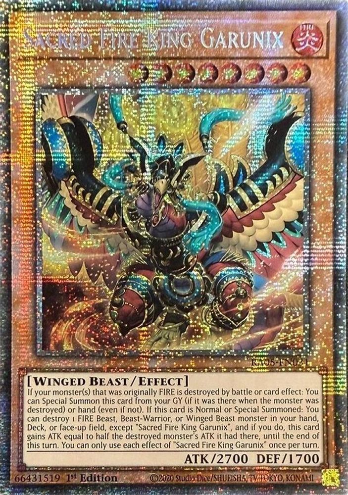 Sacred Fire King Garunix (Starlight Rare) (RA05-EN031) - Starlight Rare