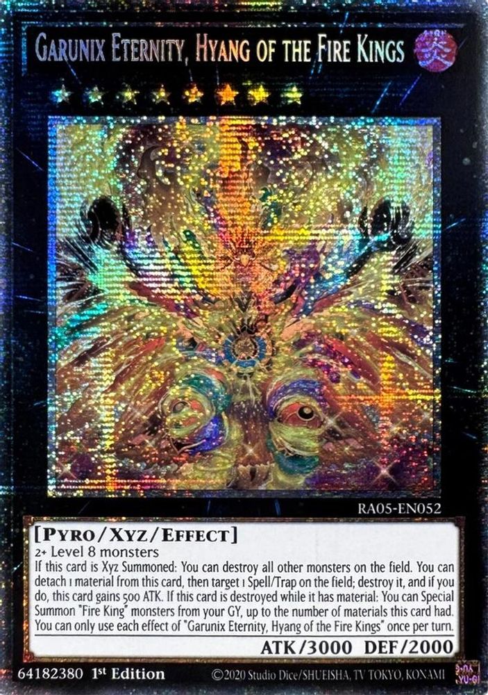 Garunix Eternity, Hyang of the Fire Kings (Starlight Rare) (RA05-EN052) - Starlight Rare