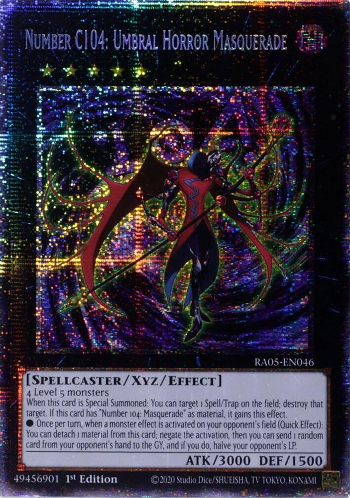 Number C104: Umbral Horror Masquerade (Starlight Rare) (RA05-EN046) - Starlight Rare