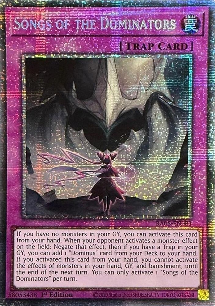 Songs of the Dominators (Starlight Rare) (RA05-EN081) - Starlight Rare