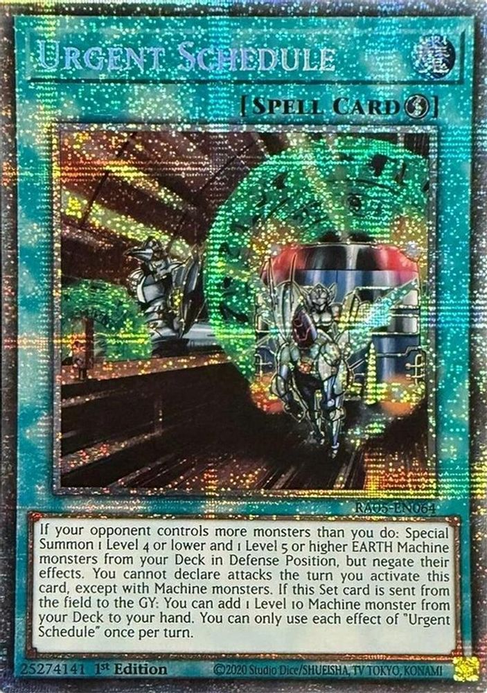 Urgent Schedule (Starlight Rare) (RA05-EN064) - Starlight Rare