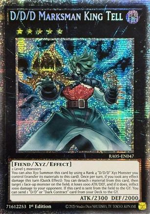 D/D/D Marksman King Tell (Starlight Rare) (RA05-EN047) - Starlight Rare