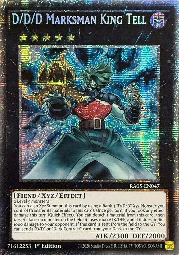 D/D/D Marksman King Tell (Starlight Rare) (RA05-EN047) - Starlight Rare
