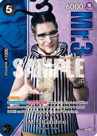 Mr.3 (Galdino) - P-148 (Premium Card Collection -Live Action Edition Vol.2 Baroque Works-) (P-148) - Promo