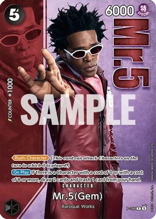 Mr.5 (Gem) - P-149 (Premium Card Collection -Live Action Edition Vol.2 Baroque Works-) (P-149) - Promo