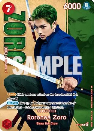 Roronoa Zoro - P-141 (Premium Card Collection -Live Action Edition Vol.2 Straw Hat Crew-) (P-141) - Promo