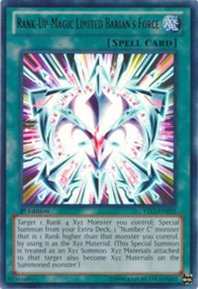 Force de Barian limitée Rank-Up-Magic [YS13-ENV02] Ultra Rare 