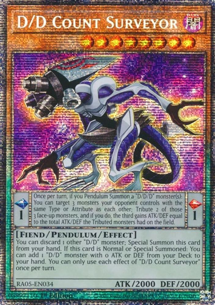 D/D Count Surveyor (Starlight Rare) (RA05-EN034) - Starlight Rare