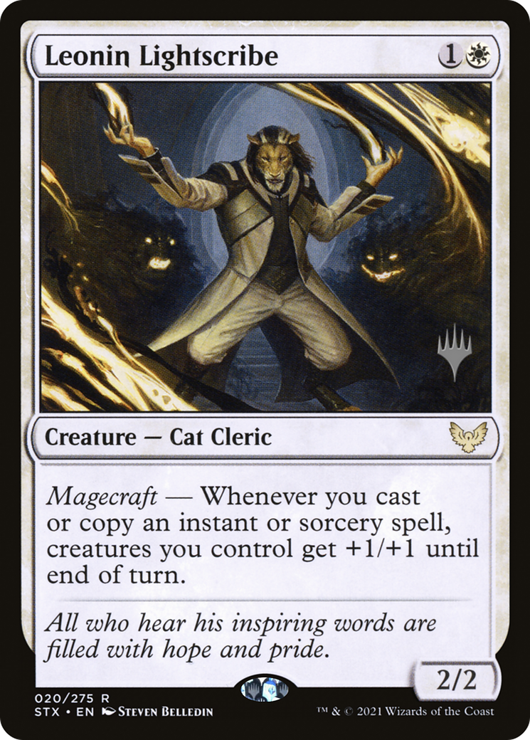 Leonin Lightscribe (Pack Promo) [Strixhaven : Promos de l'École des Mages] 