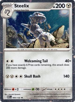 Steelix (Cosmos Holo) 093/132  - Holofoil - Rare