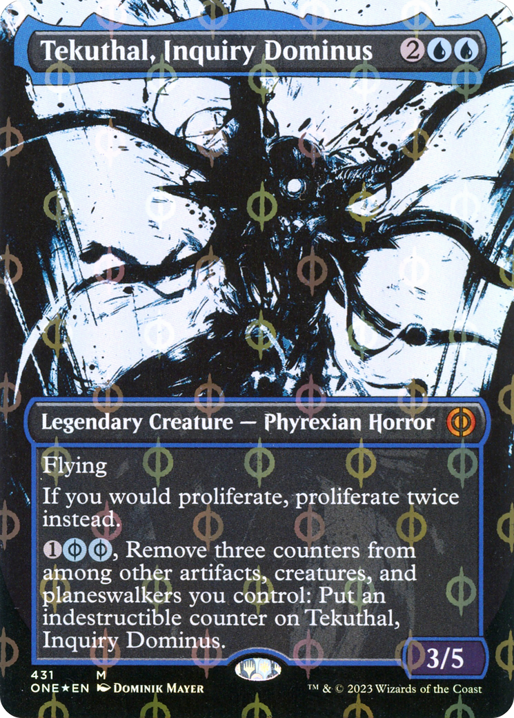 Tekuthal, Inquiry Dominus (Feuille Ichor Step-and-Compleat sans bordure) [Phyrexia : Tous seront un] 