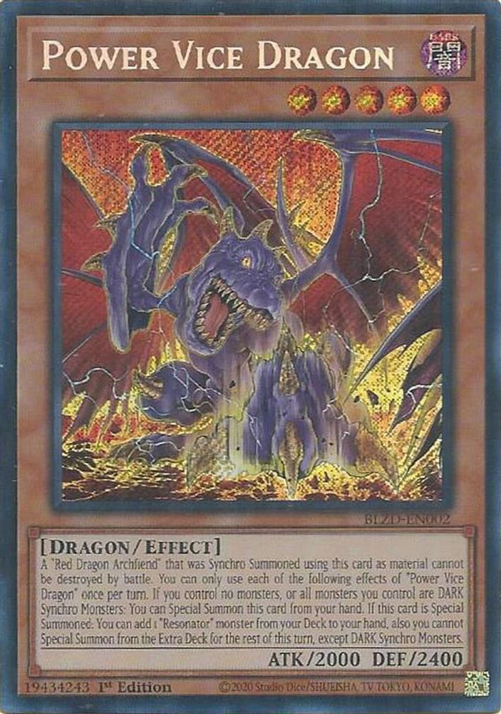 Power Vice Dragon (BLZD-EN002) - Secret Rare